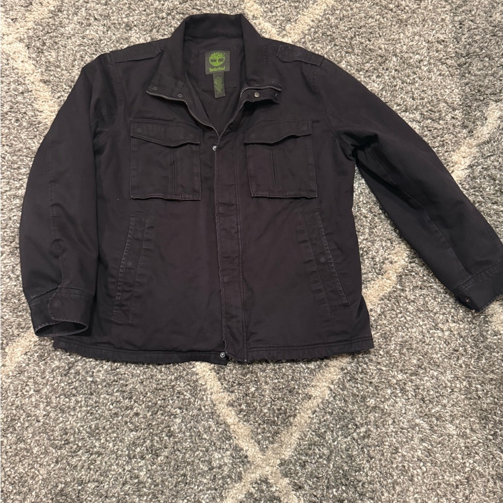 Timberland Men's cargo canvas fleece lined jacket